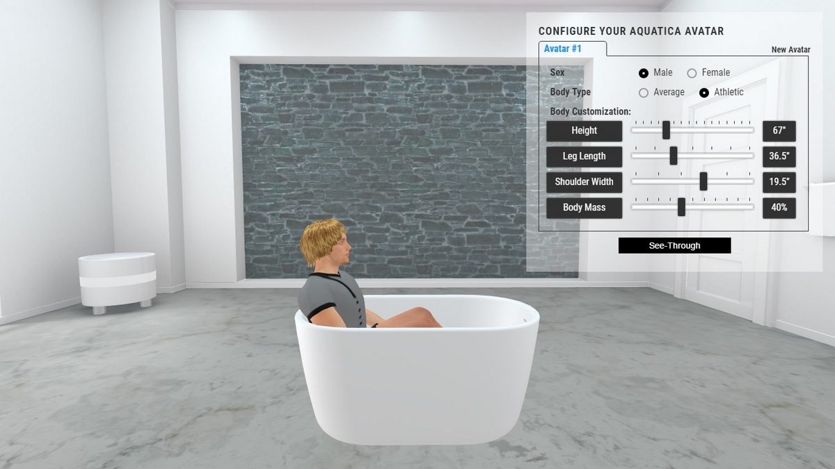 Lullaby Nano Bathtub 3D Body Position